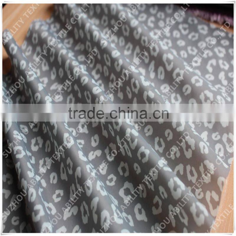 Leopard Sublimation Print Silk Dress Fabric