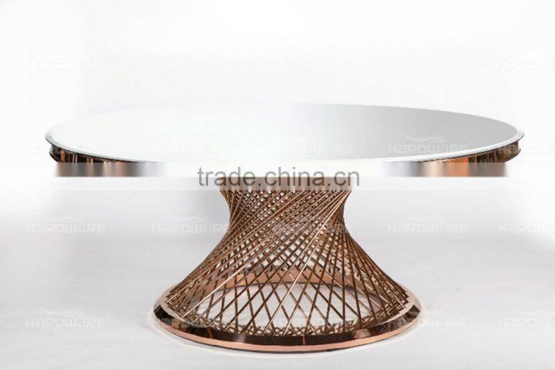 MDF wholesale round moon wedding banquet table dining table