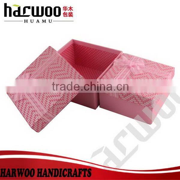 Nice fabric pink packing gift box for sale