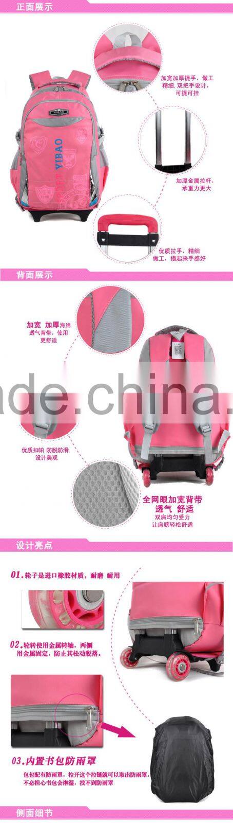 Nylon backpack with wheels