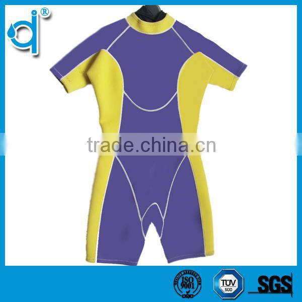 Close-fitting Waterproof Yellow and Blue Neoprene Diving Suit