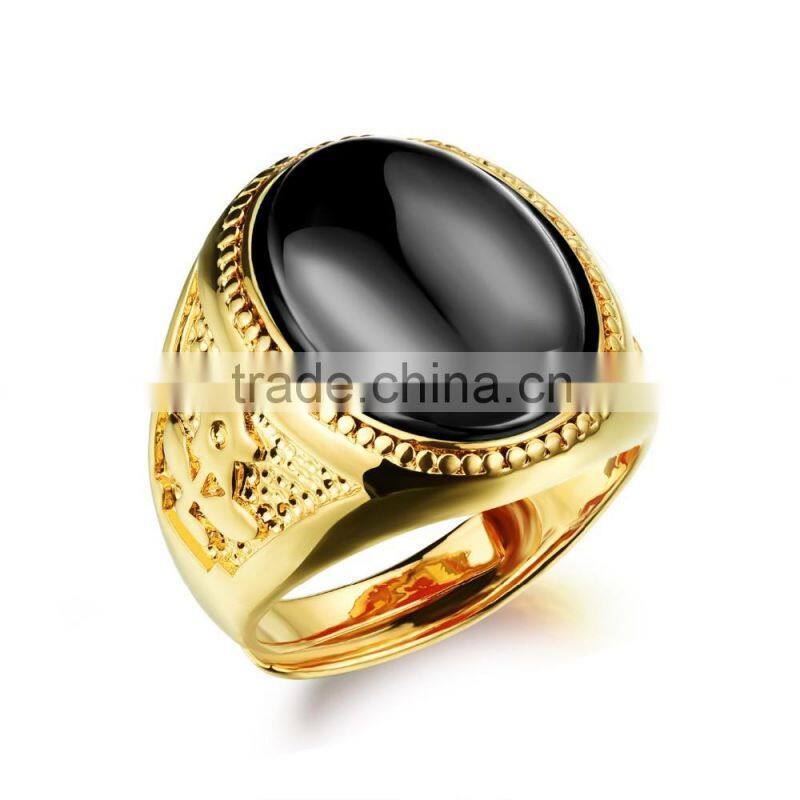 latest gold finger ring designs chinese traditional ring with black stone