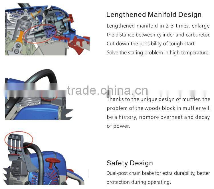 Garden tools ZM6510 64cc power tool battery with walbro carburetor