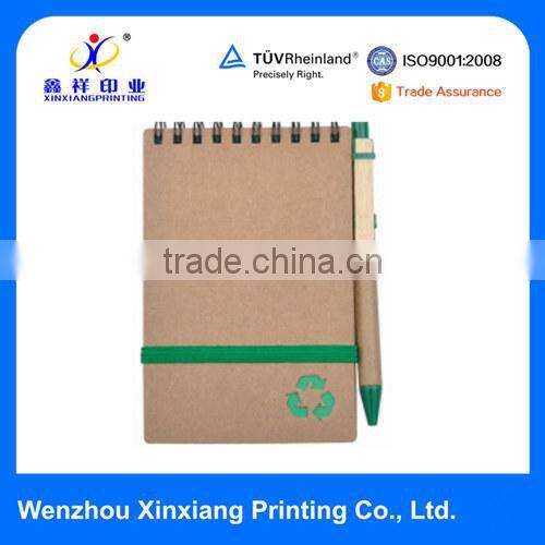 A6 kraft recycle spiral paper notebook