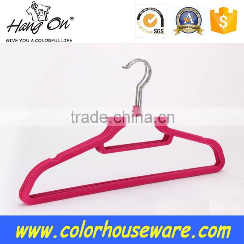 Leopard velvet clothes hanger/flocked hanger