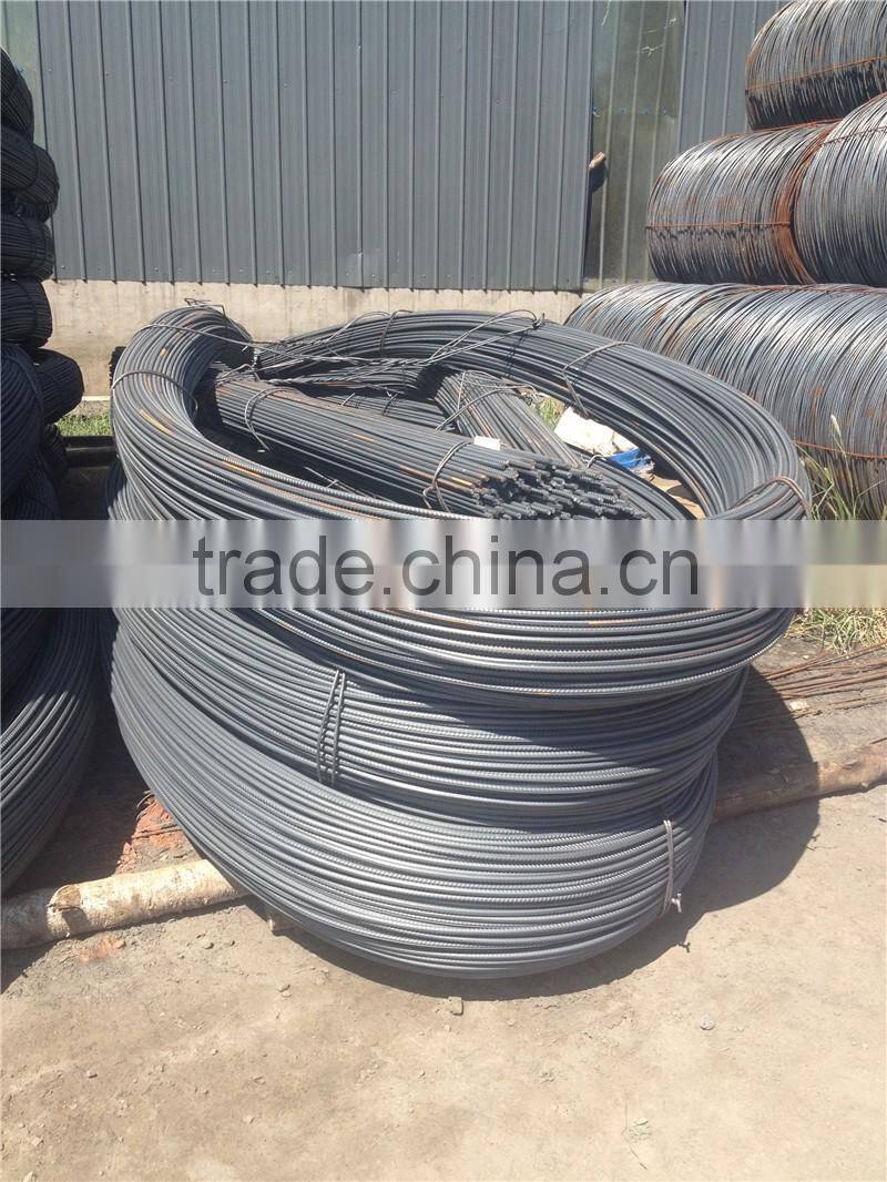 6mm 8mm 10mm 12mm iron rebar/iron rod/ deformed steel bar from tangshan factory