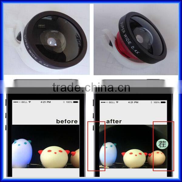 Top product Universal Clip Lens Mobile Phone lens 3 in 1 Lens 180 Degree Fish Eye