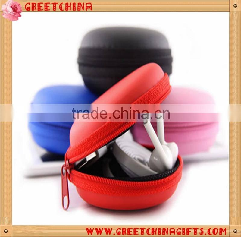 Earphone package colorful round case bag promotional