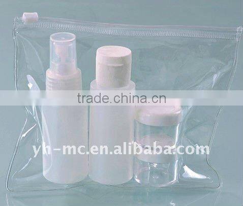 90ml PET cosmetic sprayer and flip bottles travel sets