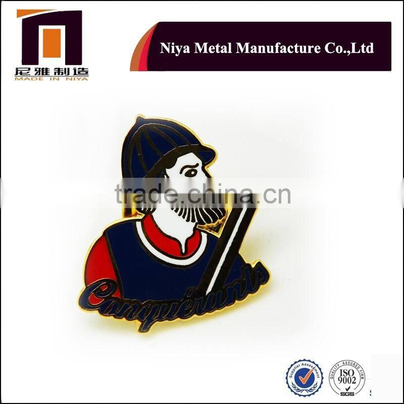 High quality cheap personalised enamel gold lapel pins