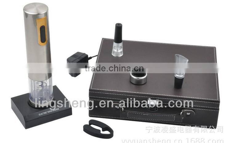 stainless steel automatic rechargeable electric wine opener corkscrew