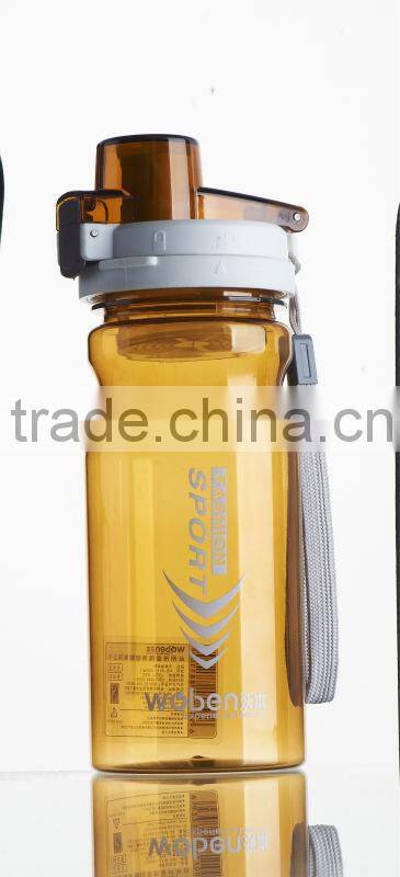 plastic sport drinking water bottle