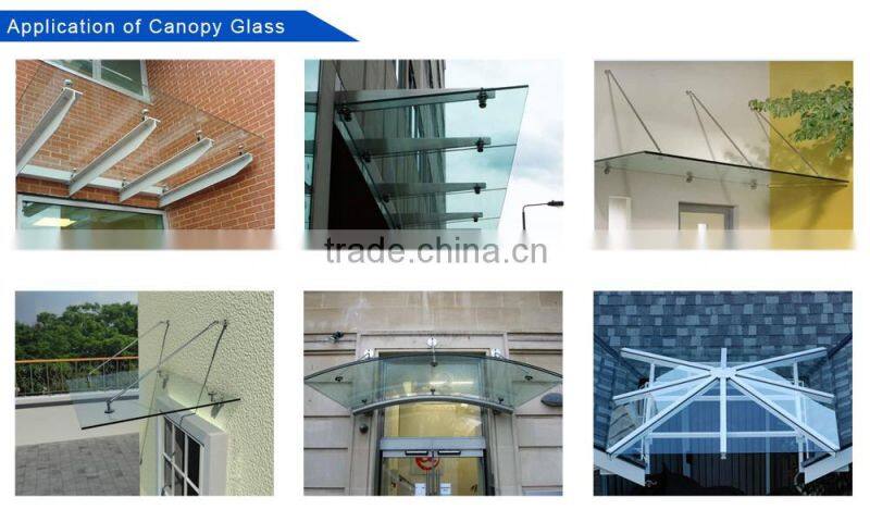 canopy glazing laminated safety clear glass with CE ISO9001 ANSI certificated