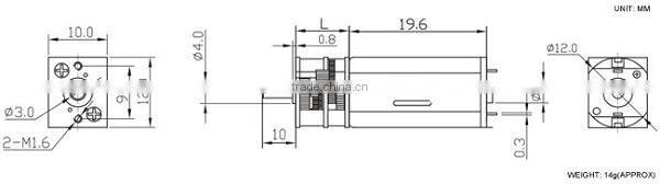 high quality 1.5V 3V 4.5V 6V 9V 12V Mini DC Gear Motor for car/autobiles