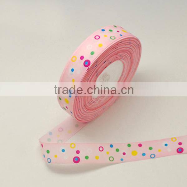 1" Polyester Printed Grosgrain Ribbon, 50yards/roll(SRIB-S010-25mm-5)