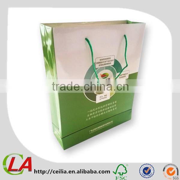 Glossy Art Paper Printing Environmental Paper Bag Design