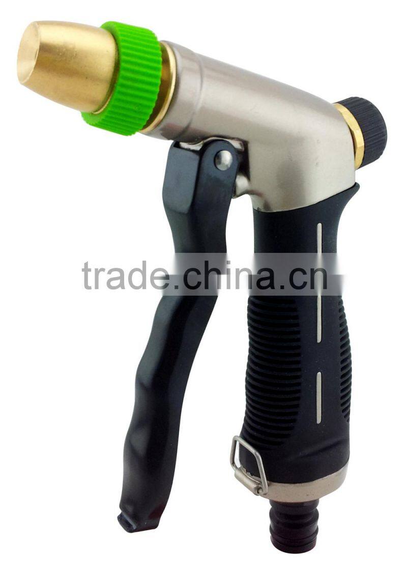3 Ways Front Trigger Metal Garden Hose Nozzle Handy Grip