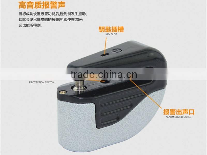 Motorcycle Bike Sturdy Wheel Disc Brake Lock Security Safety Alarm + key bicycle lock with alarm