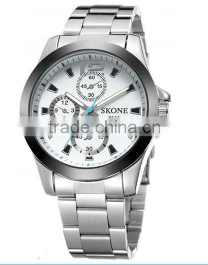 SKONE 7063 White Dial Stainless Steel Lady Vogue Bracelet Watches