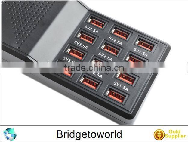 Multi Port USB Charger 10 Port USB Power Adaptor with 5 V/3.5A 2.5A 1.5A optional