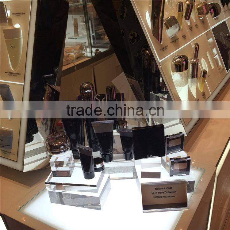 Hot selling plexiglass cube, acrylic clear cube makeup organizer