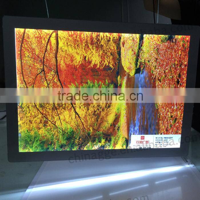 LED Illuminated Window Dispay Edge Lit Frame Acrylic Crystal Edge Lit LED Poster Frame