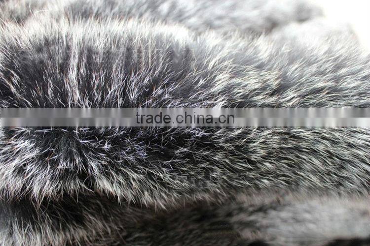 Natural Color Silver Fox Trimming / Silver Fox For Collar / Fox Fur Trim