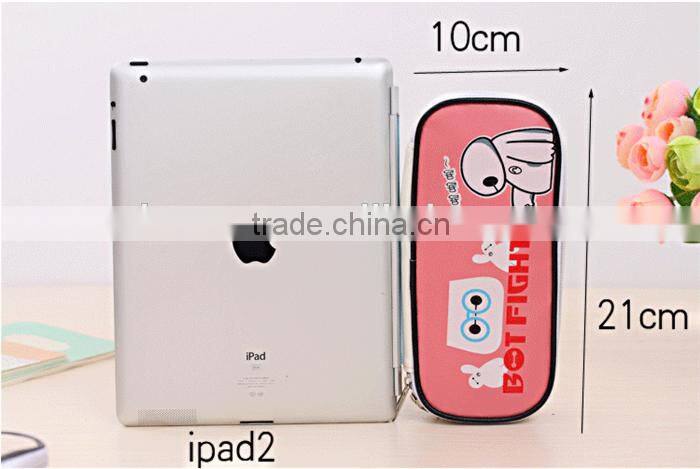 Large canvas wholesale pencil case for kids Baymax pen bag