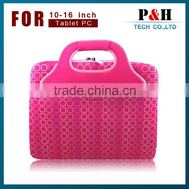 Wholesale Durable Waterproof Blue Neoprene laptop bags with handles