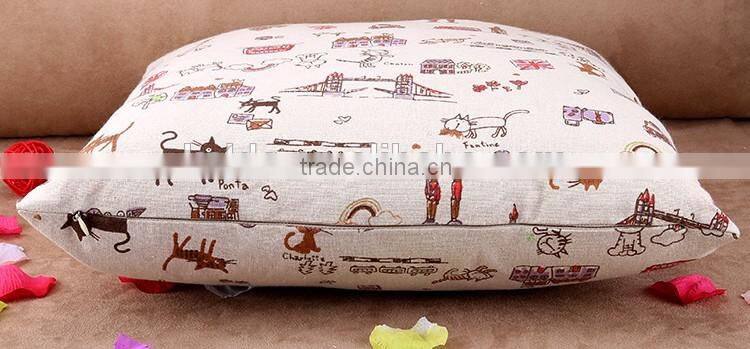 2015 hot style Europe type cloth cotton and linen pillowcases Creative home car cartoon cushion cover