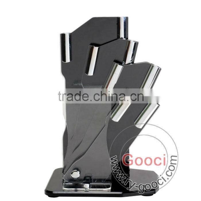 3- Piece NEW Acrylic 2 knife and peeler Knife Holder ceramic knife Cutlery