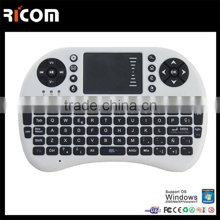 mini wireless keyboard with touch pad,wireless keyboard with built in mouse--T2--Shenzhen Ricom