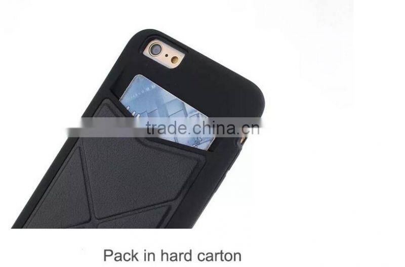 Luxury Original Brand Cell Phone Case PU Leather+PC Cover With Card Bag For IPhone 6 6Plus Protect Magnetic Stand Case