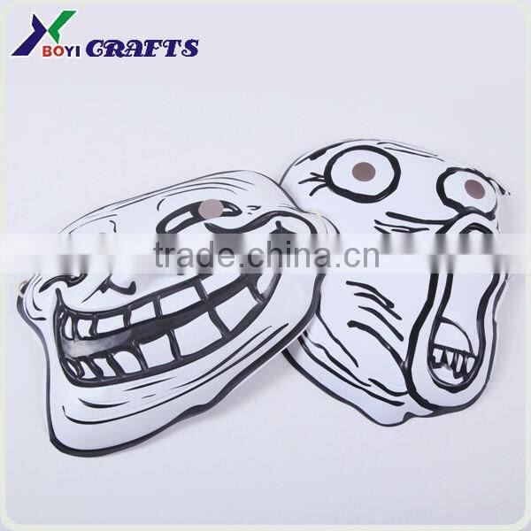 Black and White Round Shape PVC Cute Funny Clown Masks with difference design