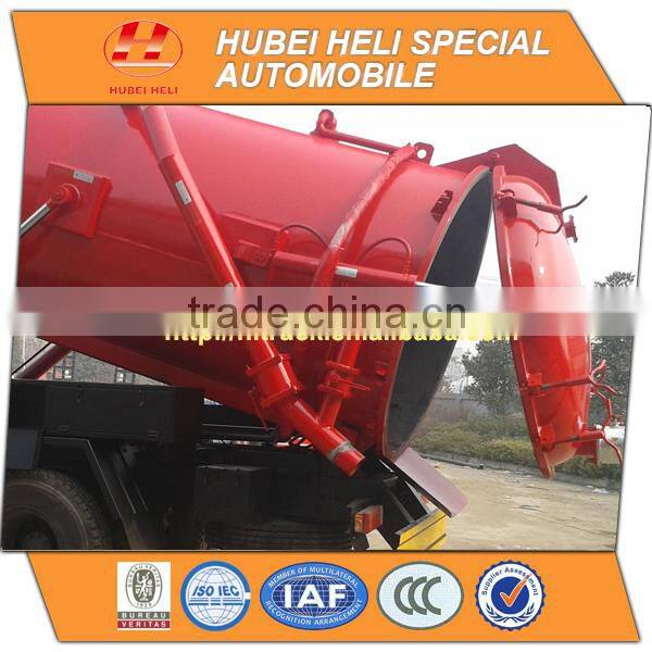 DONGFENG 4x2 6000L small vacuum sewage suction truck with vacuum pump 120hp