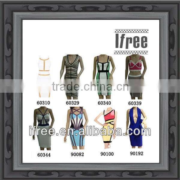 Lemon Strappy Back Hollow Out Bandage Dresses Sexy Night Out Club Wear