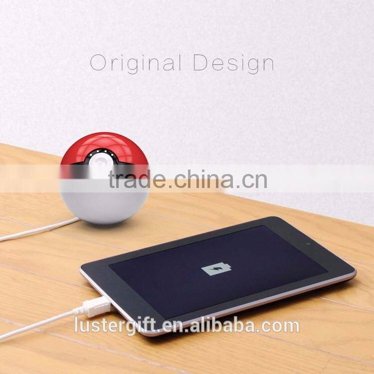 2016 Hot New Products Cartoon with LED Light Poke Ball Pokeball Pokemon Go Power Bank Charger