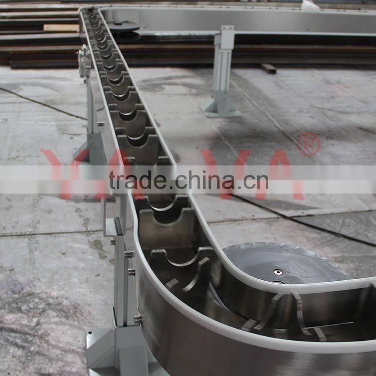 plastic chain conveyor with cleat for paper transportation factory customized