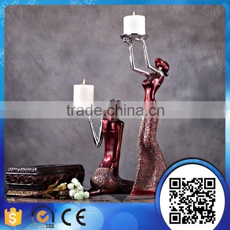 factory supply luxurious polyresin candle stand holders