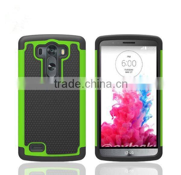 Heavy duty shockproof phone combo hybrid case for lg g3