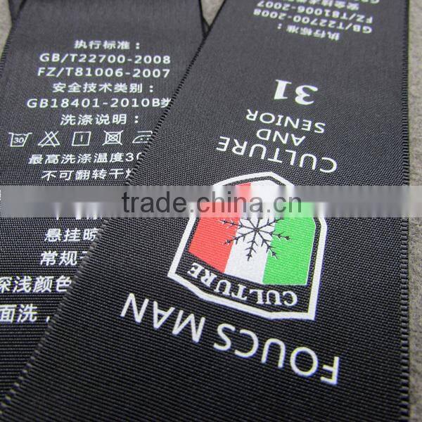 3 Color Printing Polyester Labels For Clothing