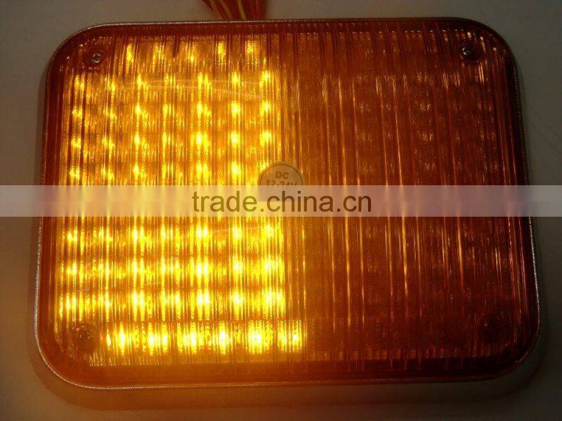 LED Ambulance Emergency Strobe Light/LED Security Emergency Flash Strobe light(SR-AE-065H-LED-Amber)W Chrome Frame & Rubber Base