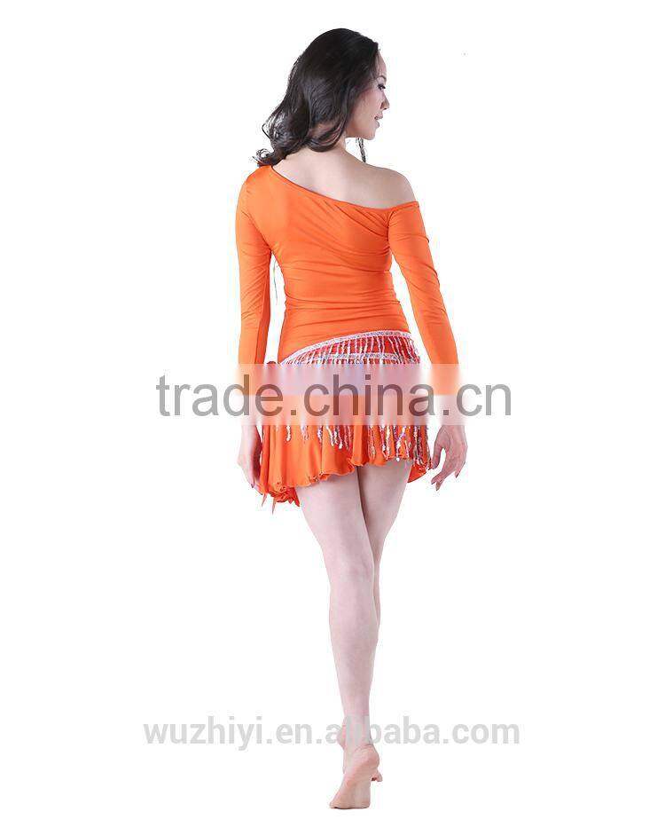 milk silk Latin practice belly dance costumes dress