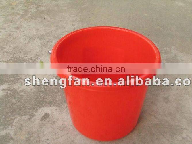 8L PE plastic strong bucket with lid