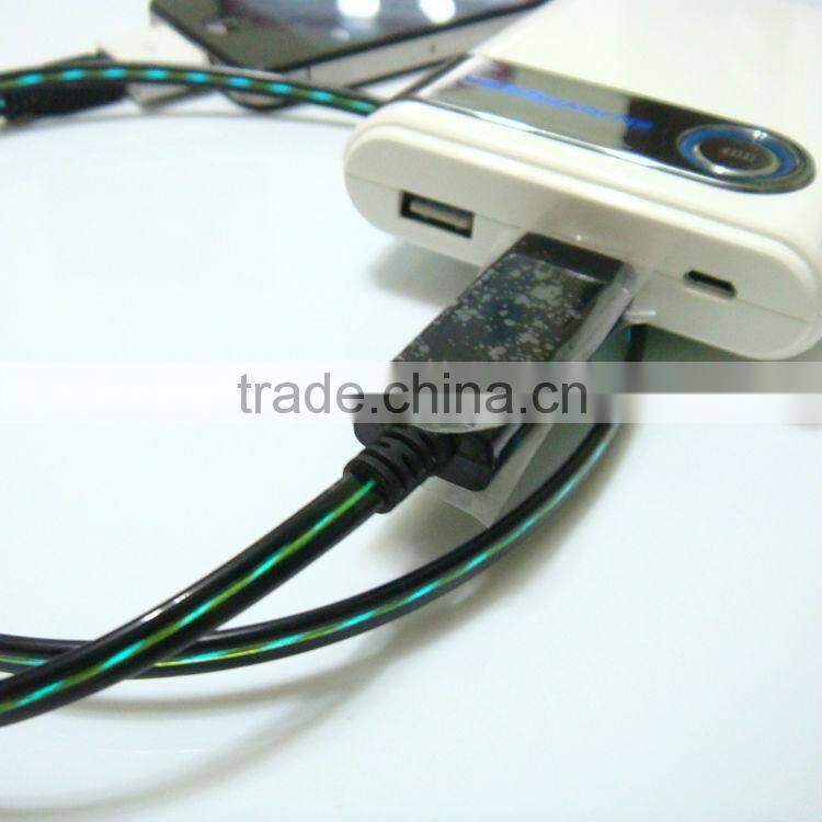 visible flowing cable