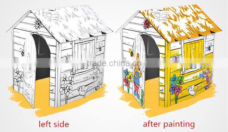 CUSTOM OEM Kids toy Cardboard play house/ cardboard kids play toy indoor corrugated paper Furniture