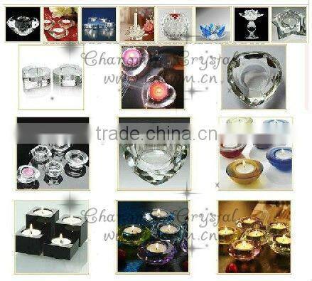 On Sale!!Just US$1 crystal glass candle holder for wedding decoration