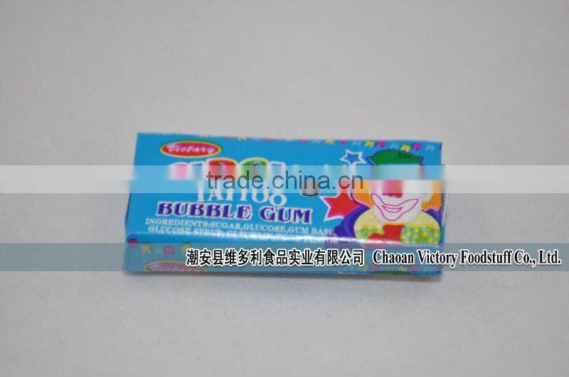 Tattoo bubble gum in kolala jar(fruit bubble gum)