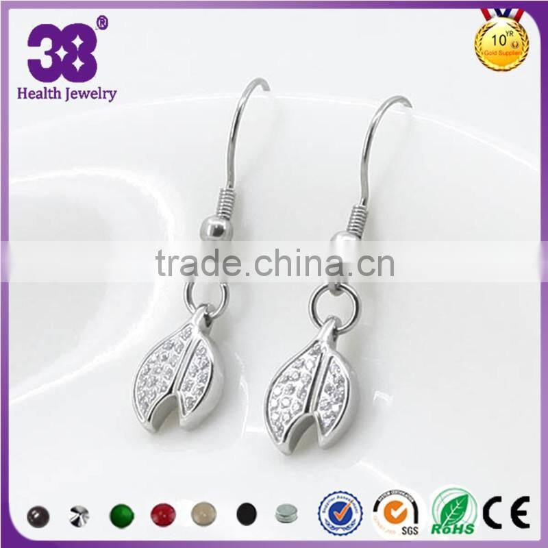 2016 Europan hot selling custom jewelry with Zircon & Anion earring