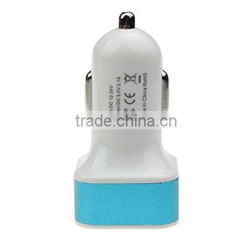 plastic material promotional gift dual USB car charger